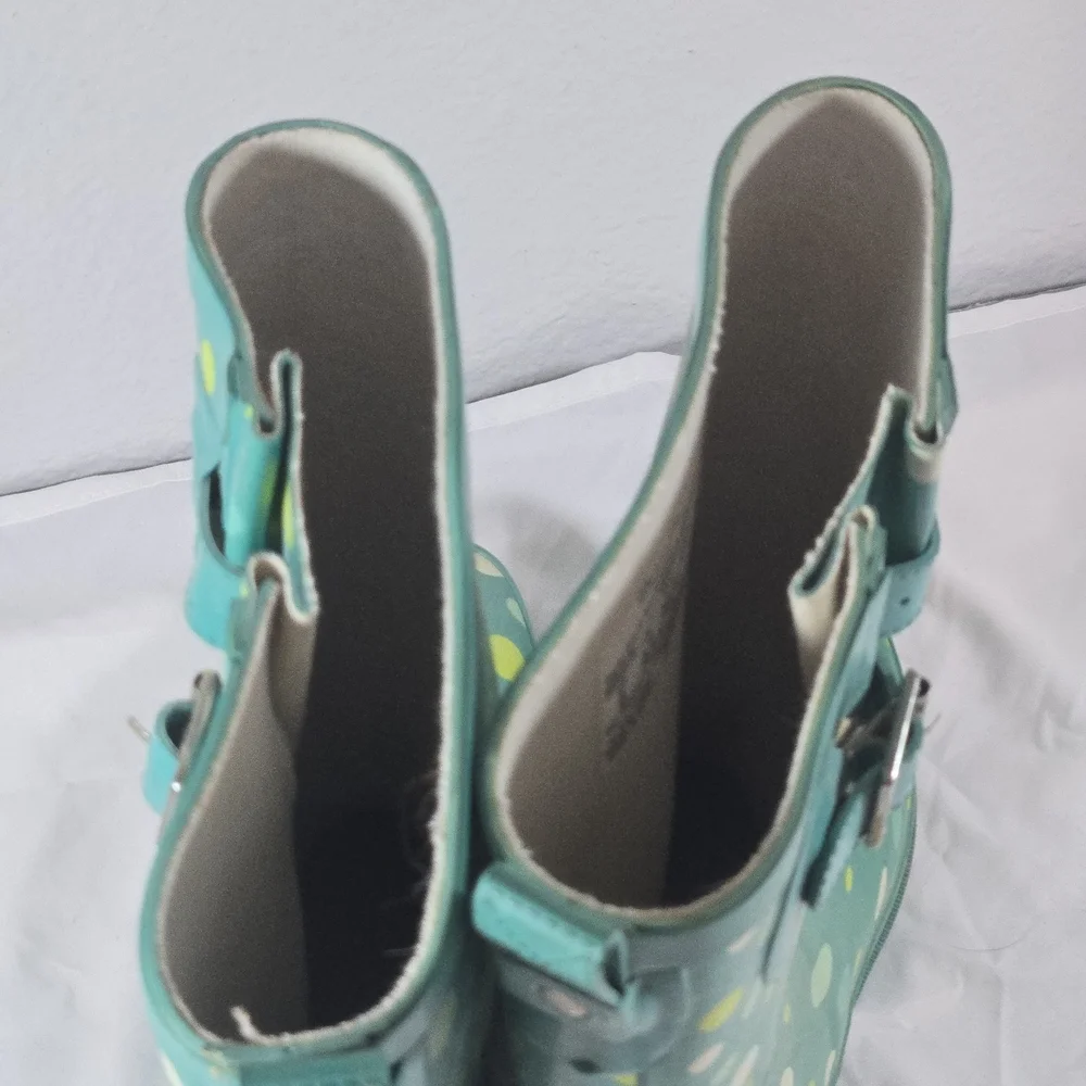 Western Chief Green Polka Dot Rain Boots